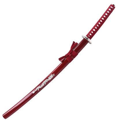 Decorative Japanese Katanas – Black and Red - Diamond Dragon