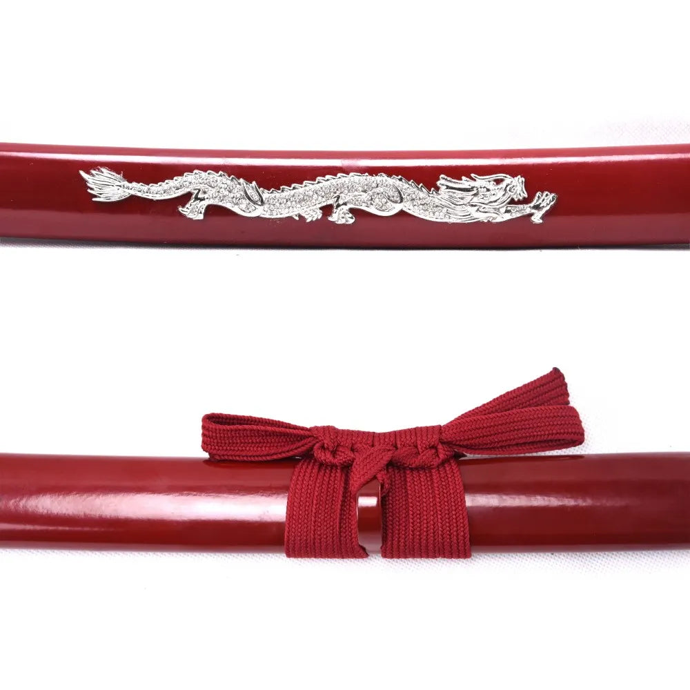 Decorative Japanese Katanas – Black and Red - Diamond Dragon