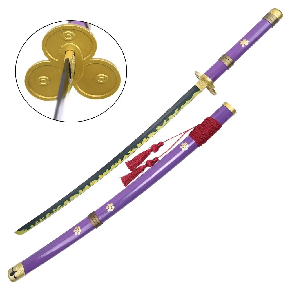 Katana Enma de Zoro de one piece morada versión decorativa