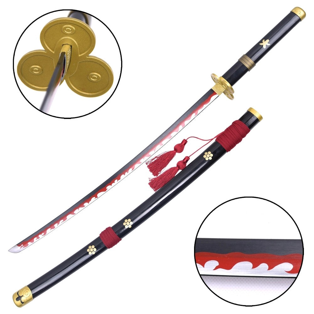 Katana Decorativa Enma de Zoro con Hoja de Acero al Carbono – One Piece