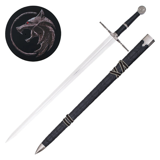 Geralt's Decorative Silver Sword - Wolf School - The Witcher 3