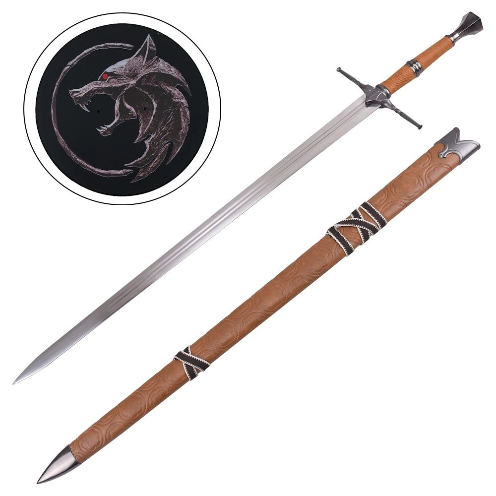 Espada Decorativa de Acero de Geralt - Escuela del Lobo - The Witcher 3