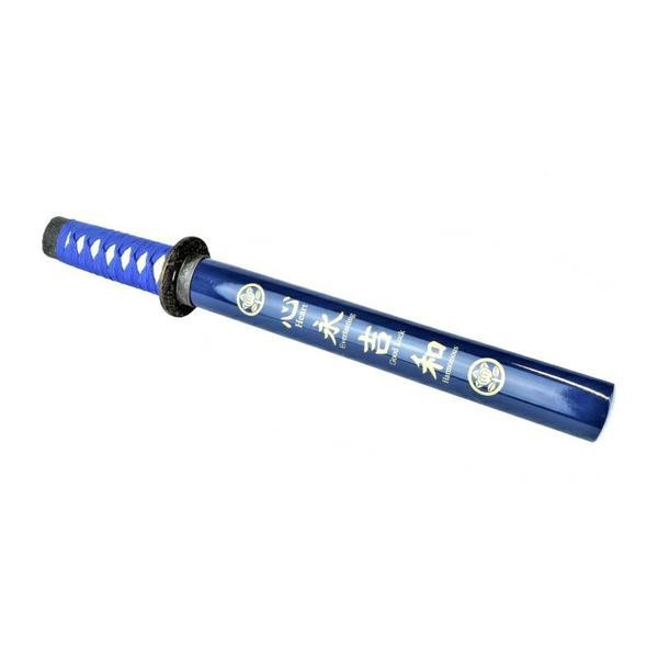Tanto Decorativo Japonés con Funda de Madera – Negro, Azul, Rojo y Blanco 42.5 cm