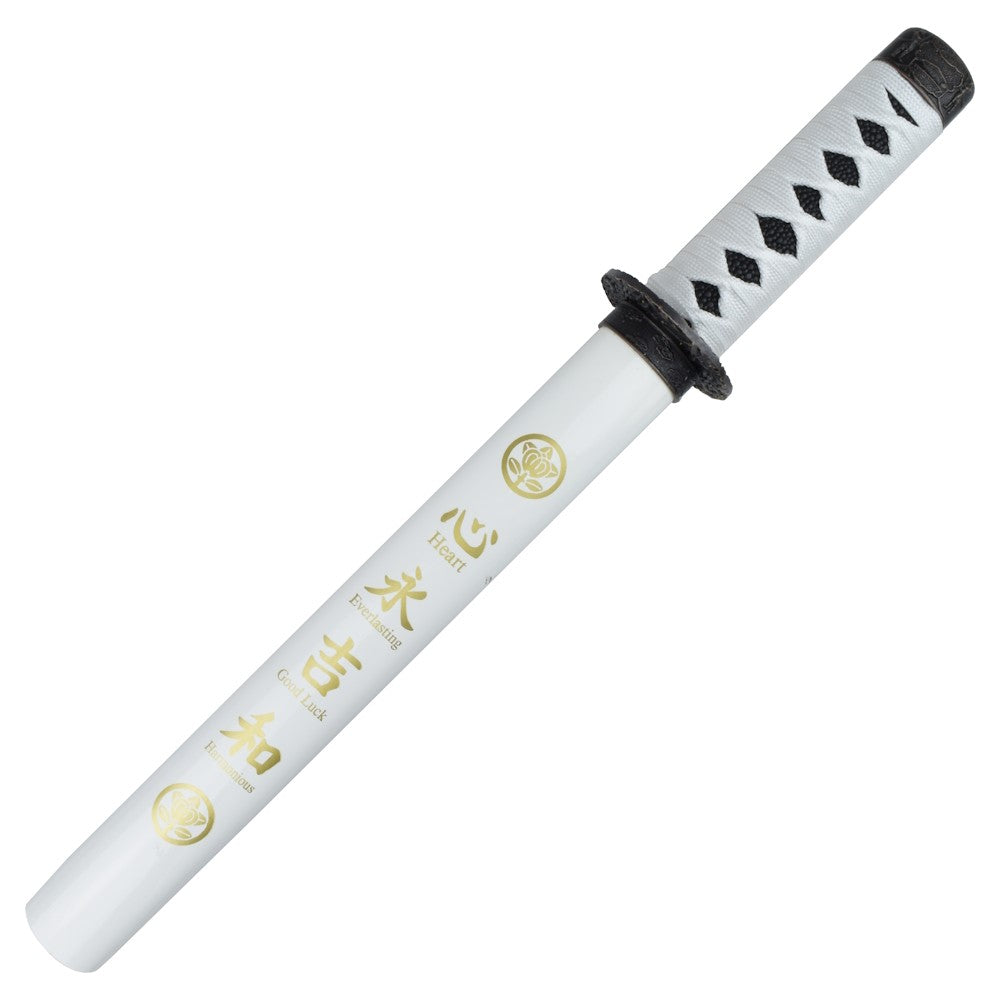 Tanto Decorativo Japonés con Funda de Madera – Negro, Azul, Rojo y Blanco 42.5 cm