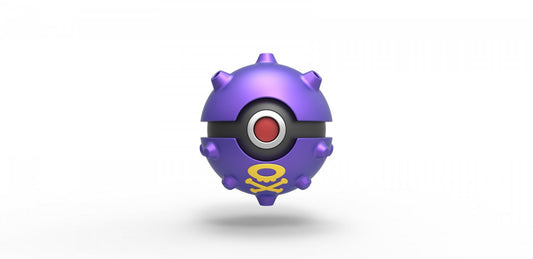 Imagen de Pokeball Artesanal Koffing parte de nuestra colección en Espadas y más, sitio oficial. Esta imagen describe  pokeball