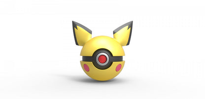 Imagen de Pokeball Artesanal Pichu parte de nuestra colección en Espadas y más, sitio oficial. Esta imagen describe  pokeball