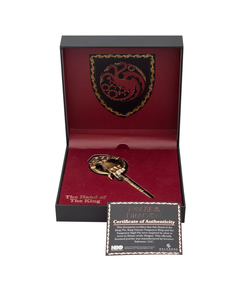 House of Dragon broche de la mano del rey HOTDHOTK3DPIN1L