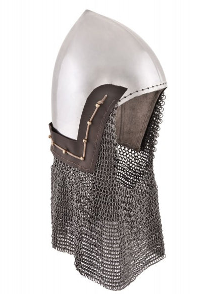 ULF-HM-35B Casco Bascinet Siglo XIV con cota de malla