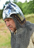 ULF-HM-35B Casco Bascinet Siglo XIV con cota de malla