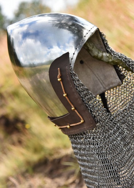 ULF-HM-35B Casco Bascinet Siglo XIV con cota de malla