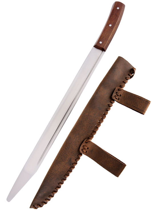 Cuchillo Skramasax con funda de cuero ULF-KD-04
