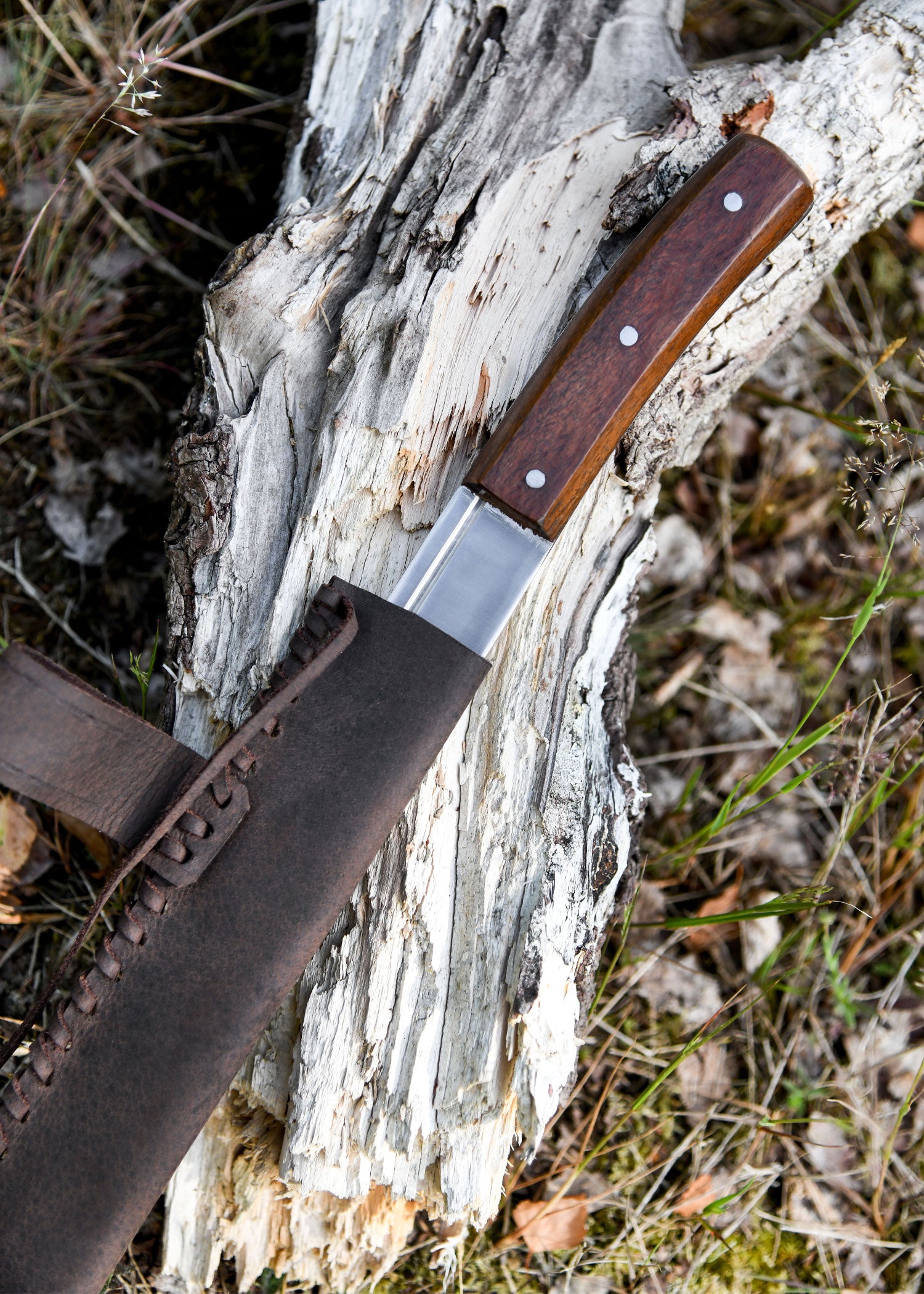 Skramasax knife with leather sheath ULF-KD-04