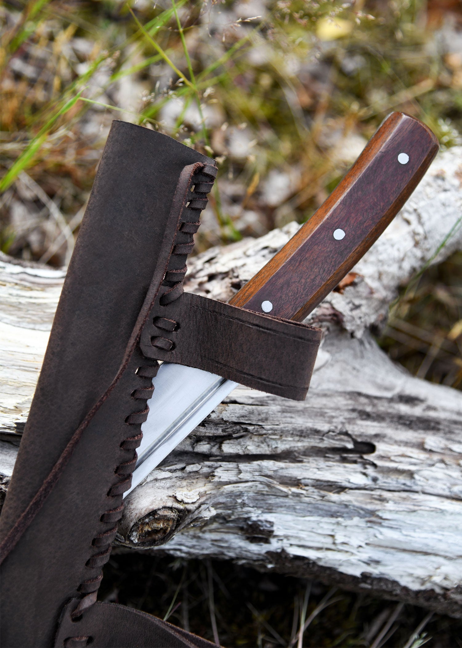 Skramasax knife with leather sheath ULF-KD-04