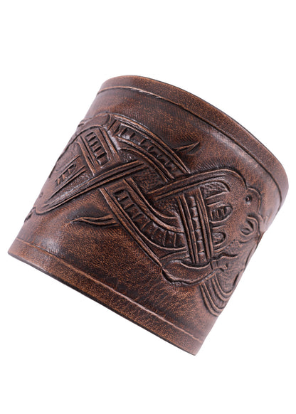 Jelling Style Dragon Leather Bracelet ULF-LP-20-BL
