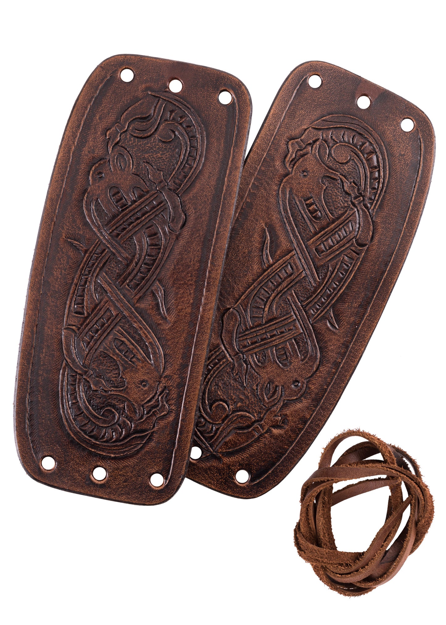 Jelling Style Dragon Leather Bracelet ULF-LP-20-BL
