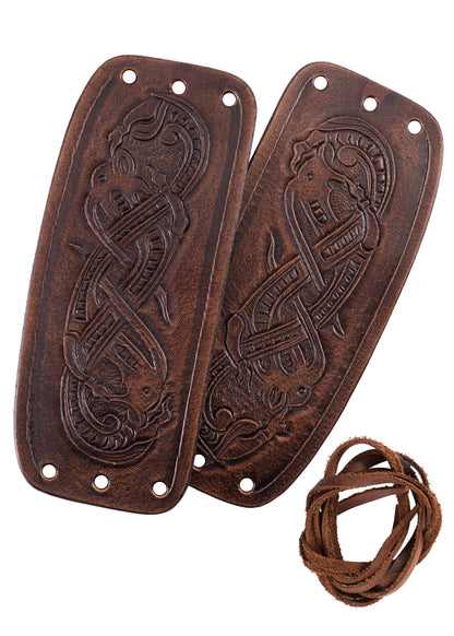 Jelling Style Dragon Leather Bracelet ULF-LP-20-BL