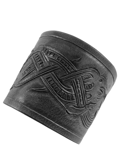 Jelling Style Dragon Leather Bracelet ULF-LP-20-BL
