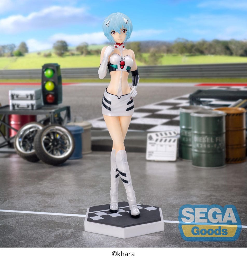 Estátua Evangelion Luminasta PVC Evangelion Racing Rei Ayanami Pit Walk 21 cm SEGA53413 