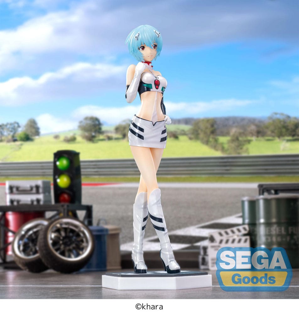 Estátua Evangelion Luminasta PVC Evangelion Racing Rei Ayanami Pit Walk 21 cm SEGA53413 