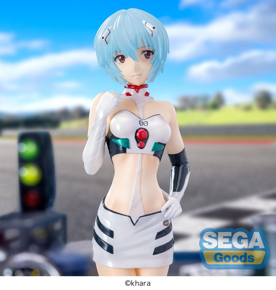 Estátua Evangelion Luminasta PVC Evangelion Racing Rei Ayanami Pit Walk 21 cm SEGA53413 