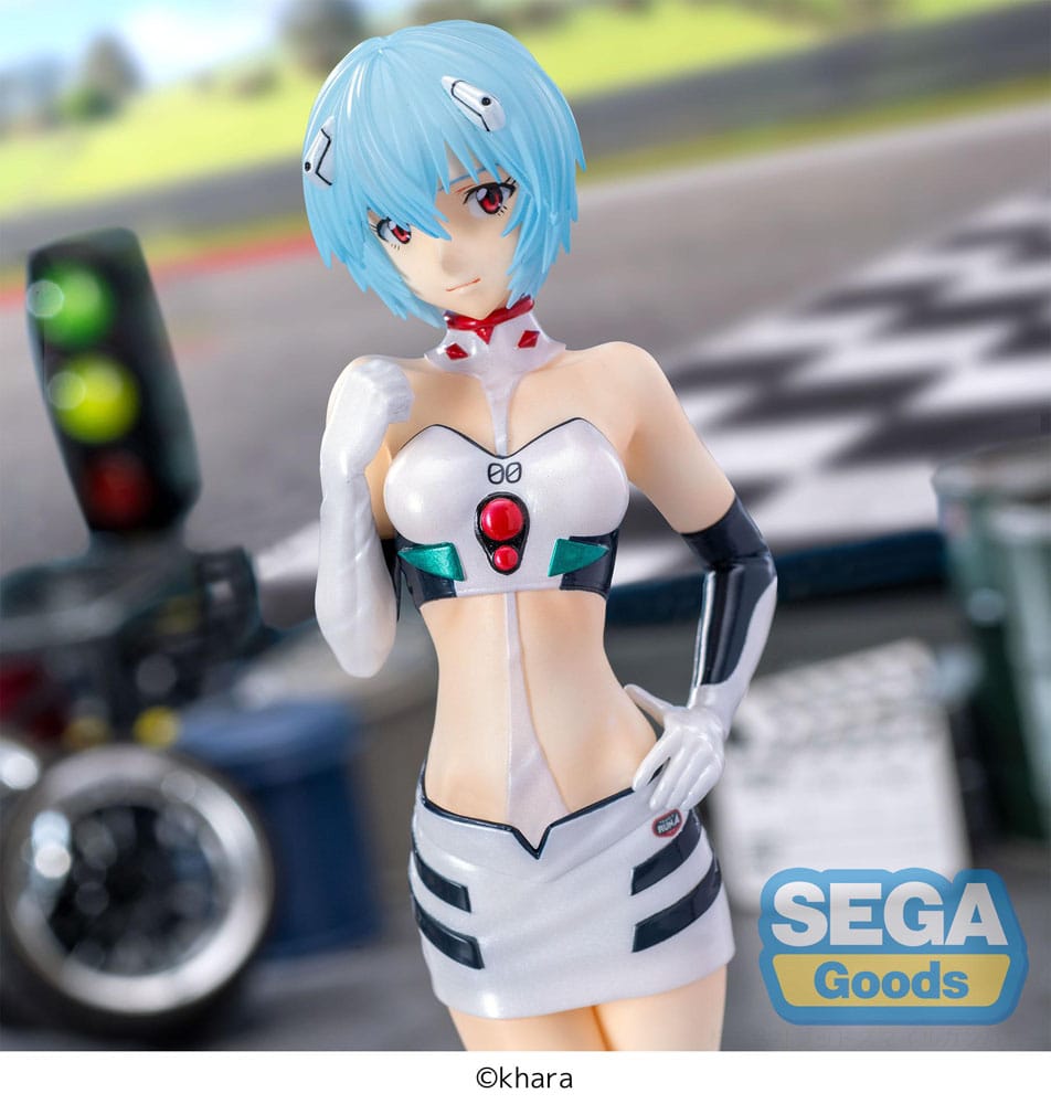 Estátua Evangelion Luminasta PVC Evangelion Racing Rei Ayanami Pit Walk 21 cm SEGA53413 