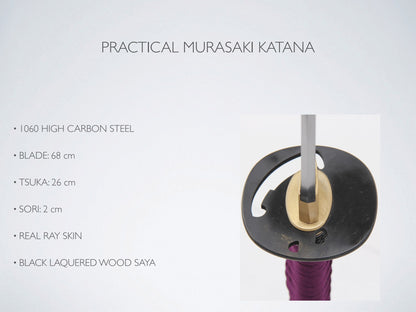 Katana YariNoHanzo Practical Dojo Murasaki Katana