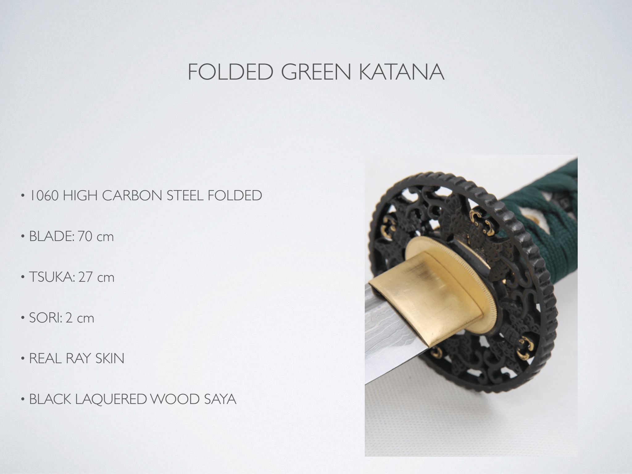 Katana YariNoHanzo Dobrada Verde