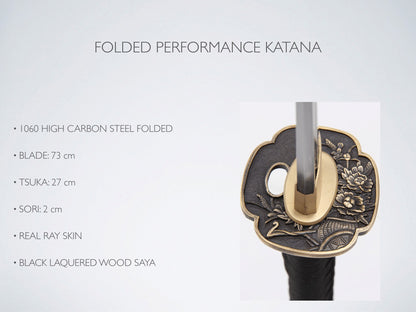 Katana YariNoHanzo Acero plegado Performance