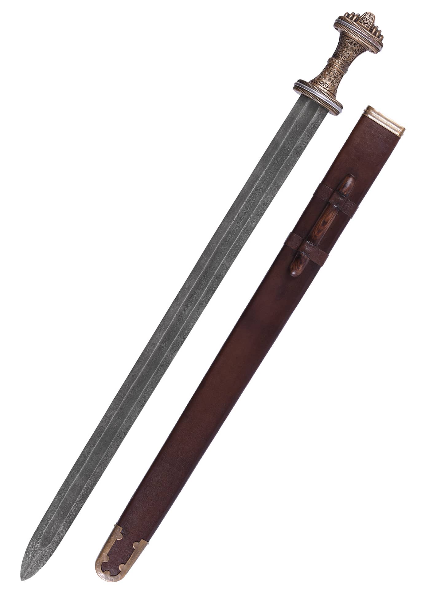Espada anglosajona Fetter Lane, siglo VIII, acero de Damasco 0116041301 - Espadas y Más