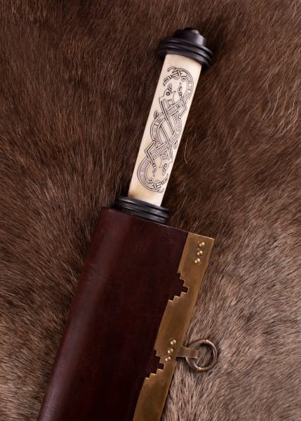Saxo largo vikingo con mango de hueso en estilo Jellinge, siglo 10 - 0116202300 - Espadas y Más