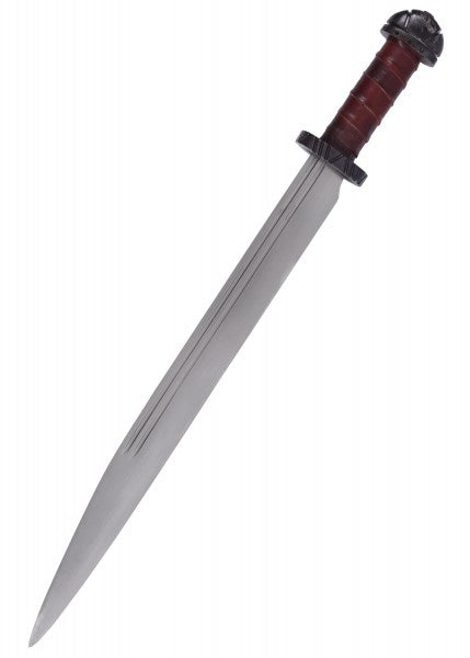 Cuchillo vikingo Saxo largo con mango de cuero 0116202500 - Espadas y Más