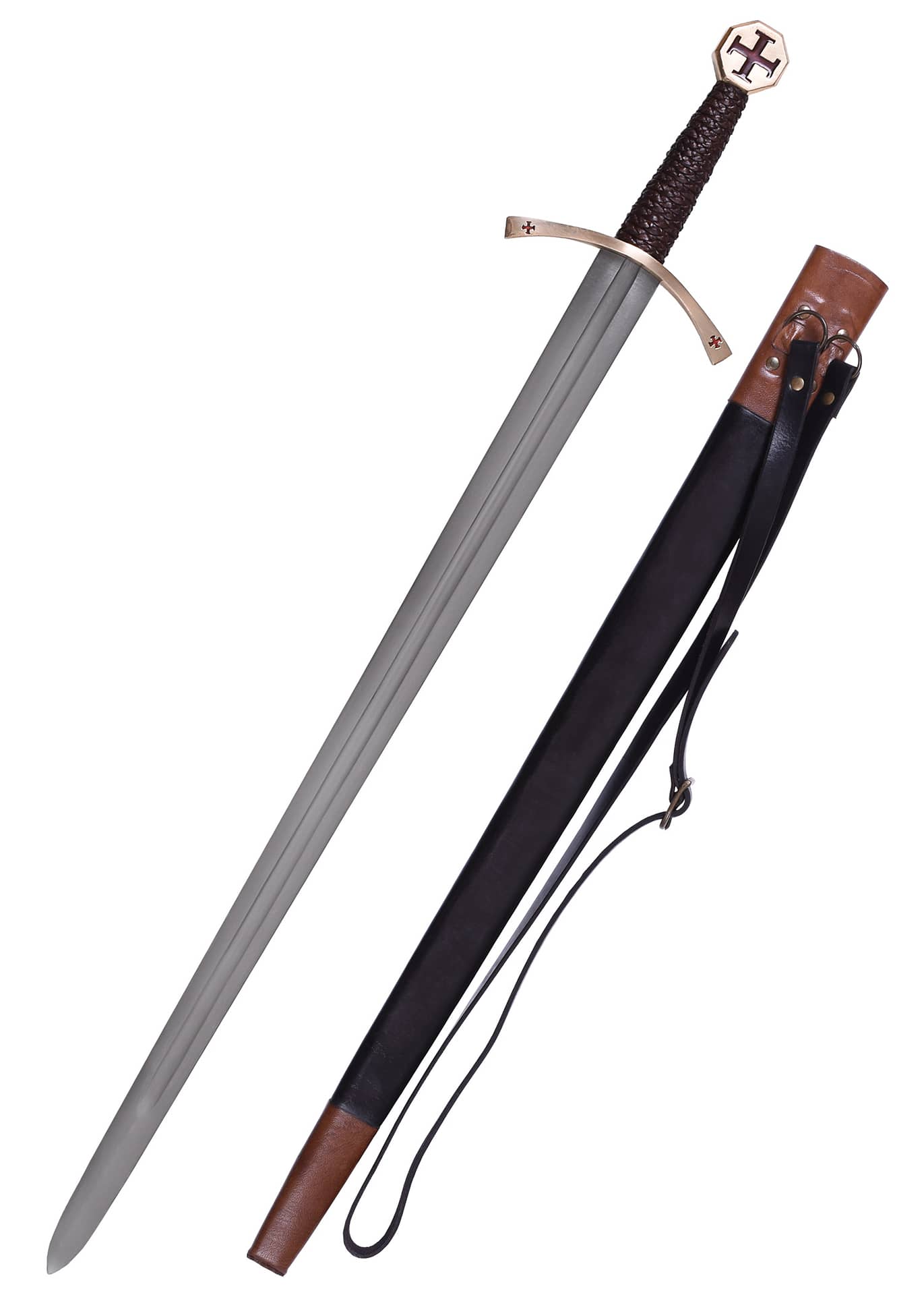 Espada templaría con cruz de garras, incluida vaina 0116328801 - Espadas y Más