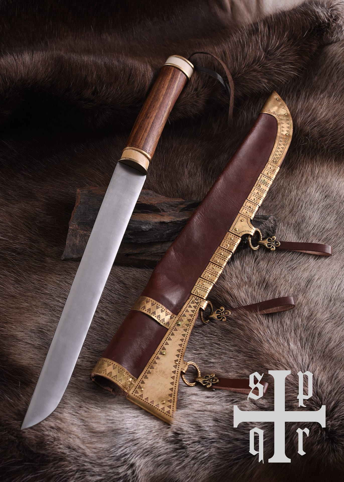Cuchillo vikingo SEAX acero al carbono, 0164002481 - Espadas y Más