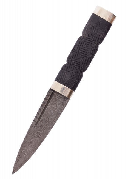 0201022632 Cuchillo escocés Sgian Dubh acero de damasco - Espadas y Más