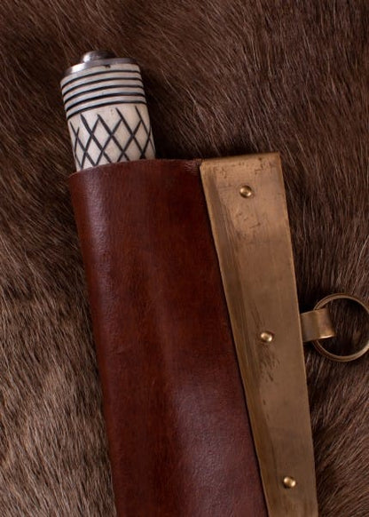 Imagen de Cuchillo saxo con mango de hueso, Skramasax 0216201900 parte de nuestra colección en Espadas y más, sitio oficial.