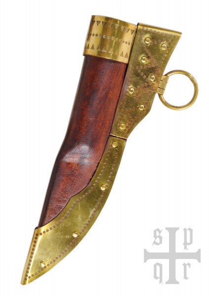Cuchillo vikingo acero de Damasco con motivos Torslunda 0364000198 - Espadas y Más