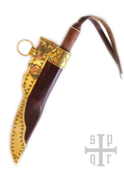 Cuchillo vikingo de acero de Damasco, con serpientes 0364002641 - Espadas y Más