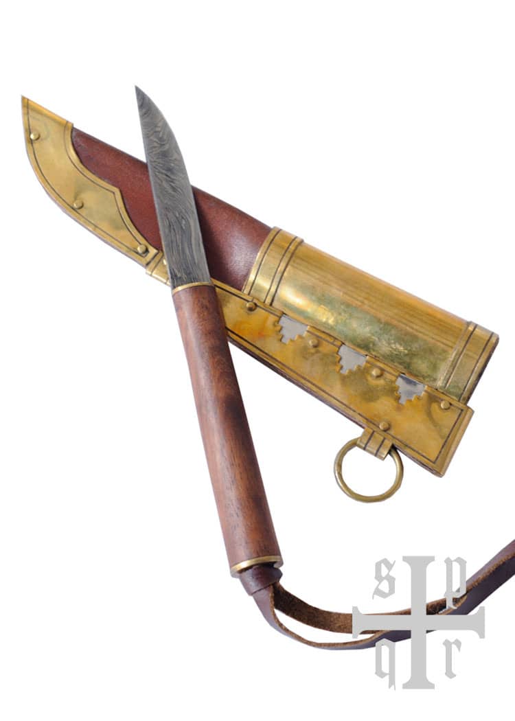 Cuchillo vikingo pequeño de Gotland, acero de Damasco 0364002651 - Espadas y Más