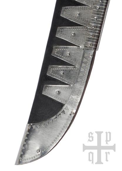 Cuchillo Vikingo Seax, Acero Damasco, Mango de Madera / Hueso 0364002660 - Espadas y Más