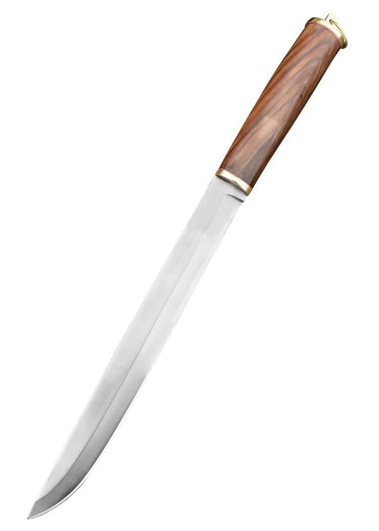 0369110029 Cuchillo Vikingo Sax tipo 1, con mango de nogal - Espadas y Más