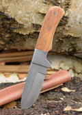 Cuchillo con mango de madera de olivo y funda de cuero 0397000400 - Espadas y Más