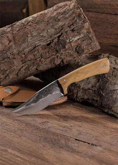 Cuchillo de caza con mango de madera de olivo 0397000404 - Espadas y Más