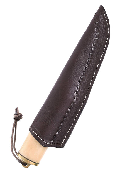 Cuchillo multiusos con mango de hueso, acero de Damasco 0397005151 - Espadas y Más