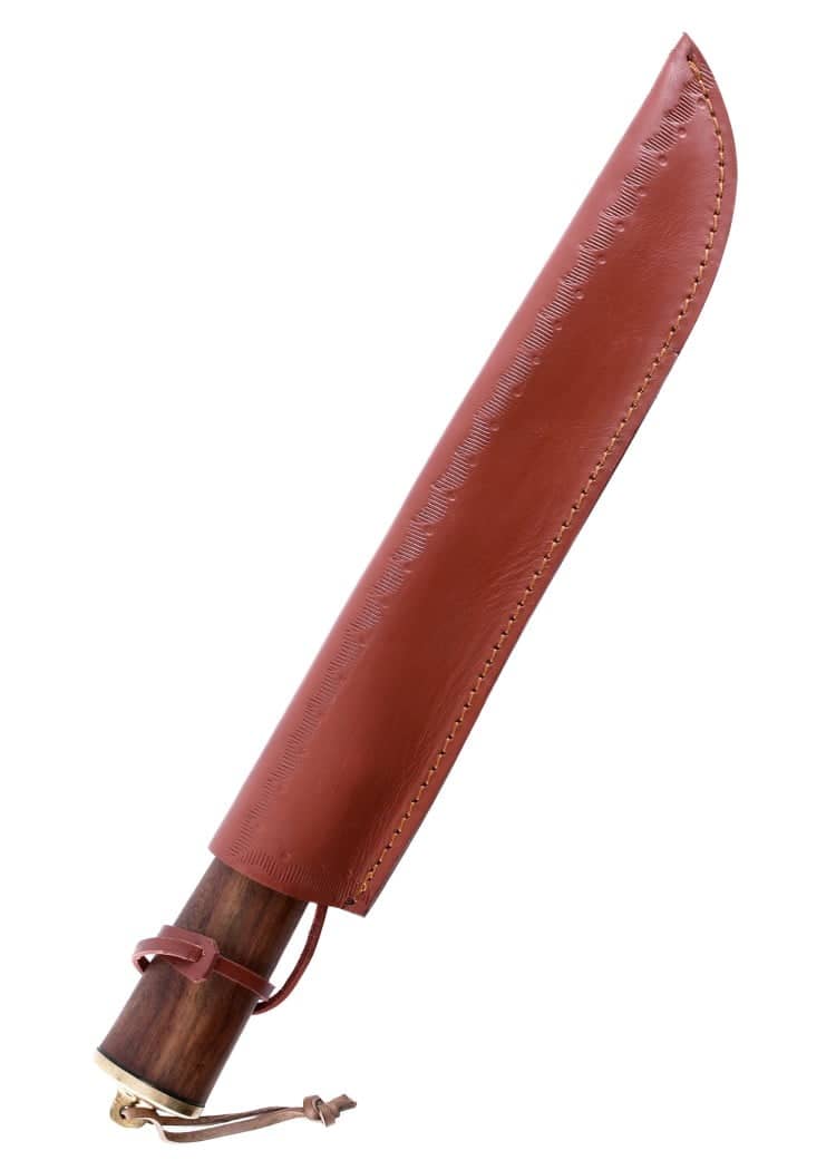 Cuchillo con mango de madera y funda de cuero 0397005170 - Espadas y Más