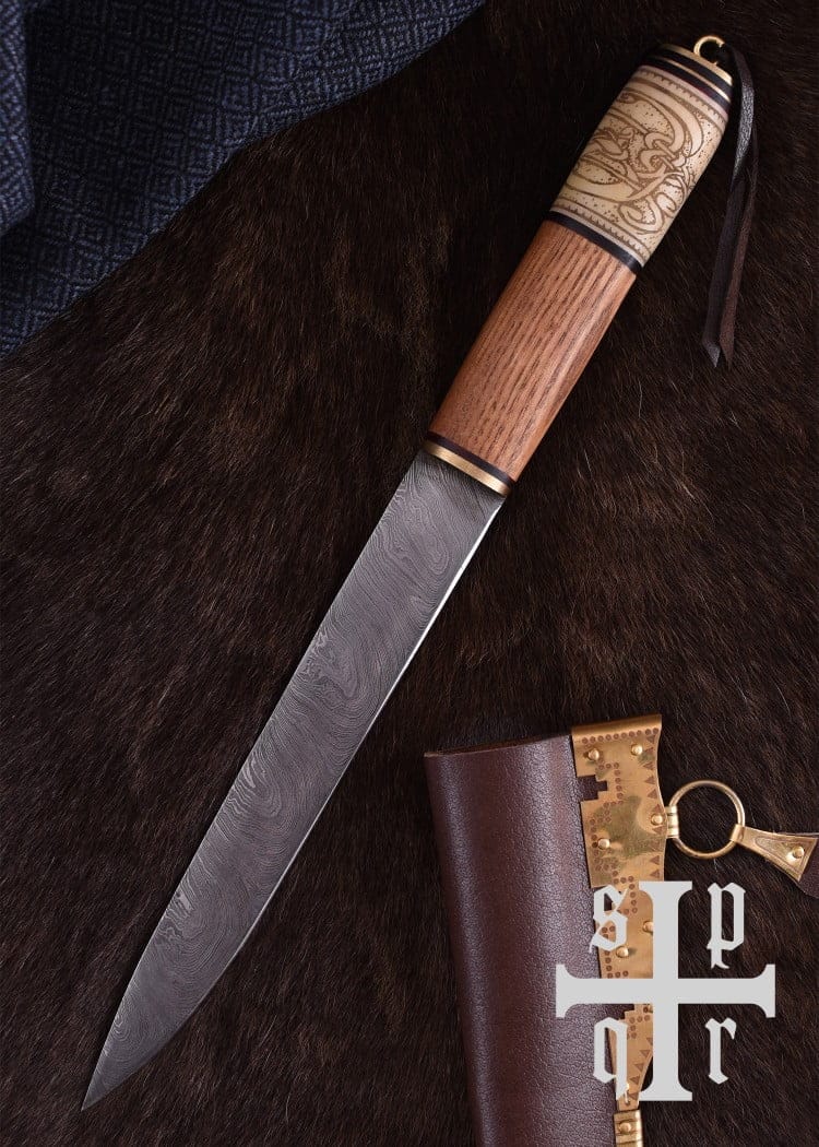 Cuchillo Vikingo con hoja de Damasco 0564000232 - Espadas y Más