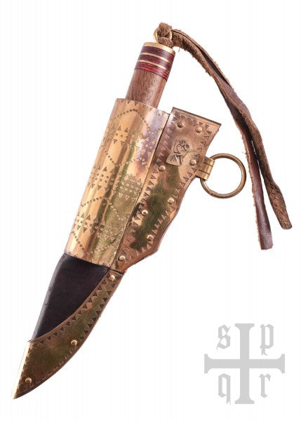 Cuchillo vikingo acero de Damasco con cuervos 0564000234 - Espadas y Más