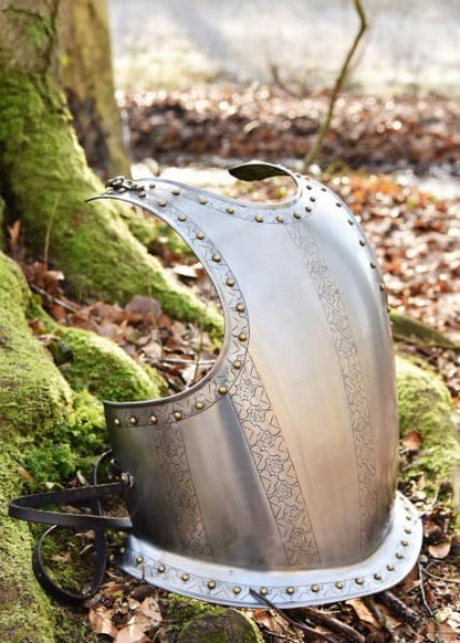 Coraza medieval, armadura con grabados, acero 1016437101 - Espadas y Más
