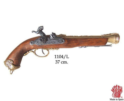 Imagen de PISTOLA DE PERCUSIÓN PIRATA, ITALIA S.XVIII 1104/L parte de nuestra colección en Espadas y más, sitio oficial.