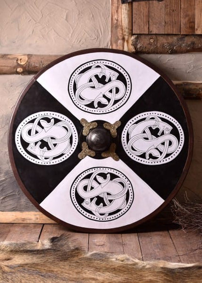 1116437400 Escudo vikingo blanco y negro - Espadas y Más