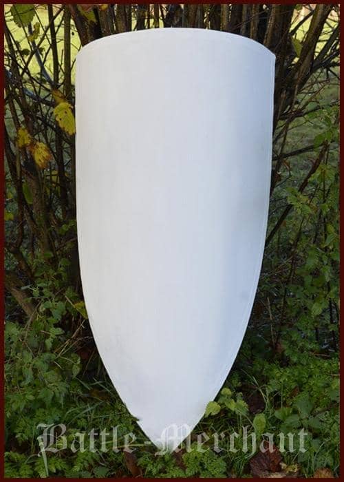 1116675700 Gran Escudo medieval / blasón de madera, blanco para pintar - Espadas y Más